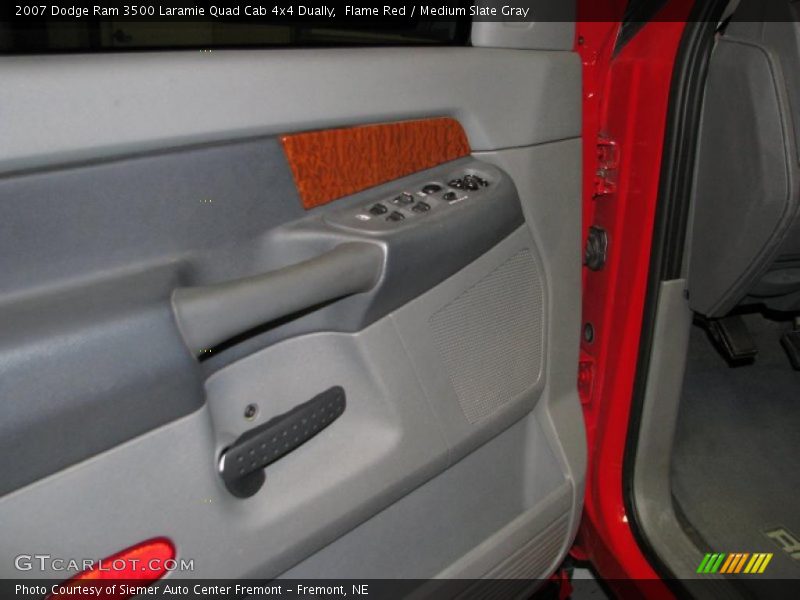 Flame Red / Medium Slate Gray 2007 Dodge Ram 3500 Laramie Quad Cab 4x4 Dually