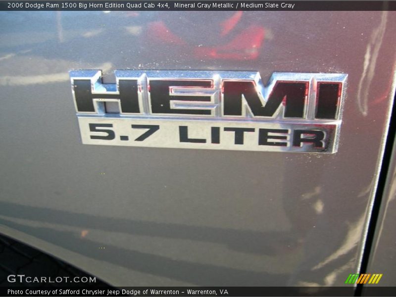 Mineral Gray Metallic / Medium Slate Gray 2006 Dodge Ram 1500 Big Horn Edition Quad Cab 4x4
