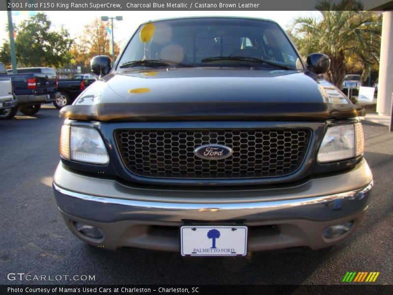 Charcoal Blue Metallic / Castano Brown Leather 2001 Ford F150 King Ranch SuperCrew