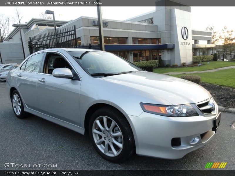 Alabaster Silver Metallic / Ebony 2008 Acura TSX Sedan