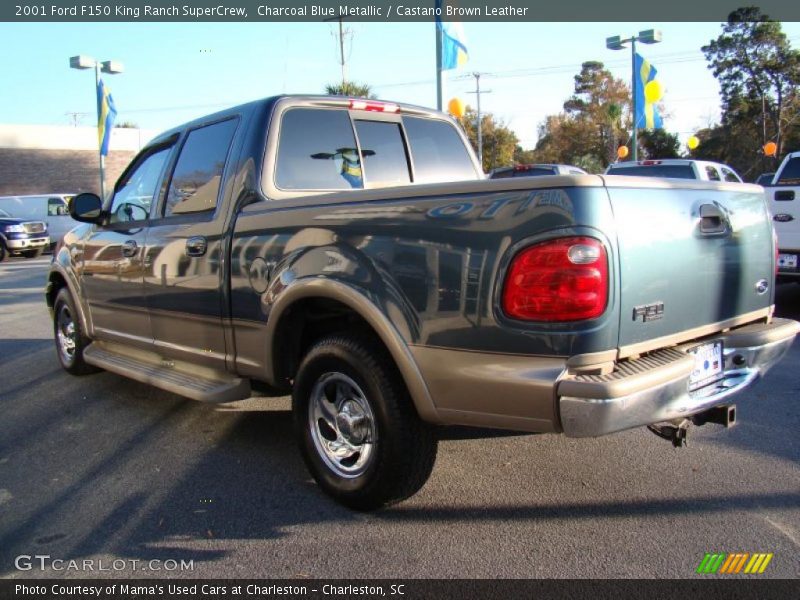 Charcoal Blue Metallic / Castano Brown Leather 2001 Ford F150 King Ranch SuperCrew