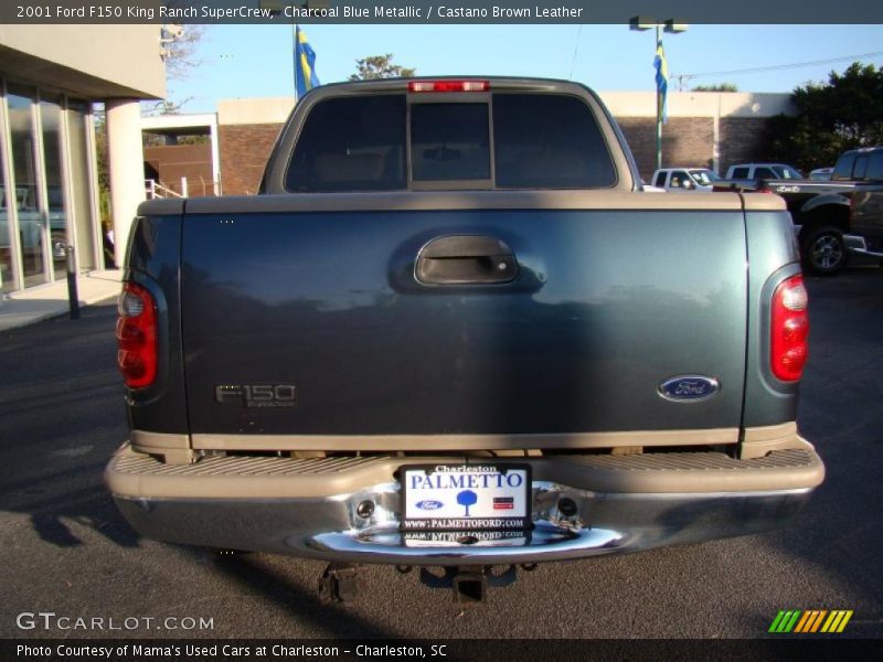 Charcoal Blue Metallic / Castano Brown Leather 2001 Ford F150 King Ranch SuperCrew