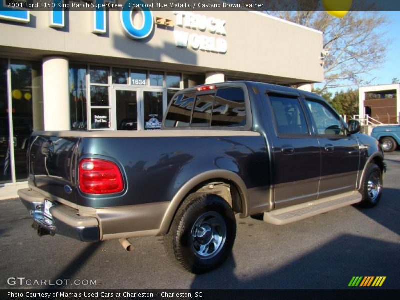 Charcoal Blue Metallic / Castano Brown Leather 2001 Ford F150 King Ranch SuperCrew