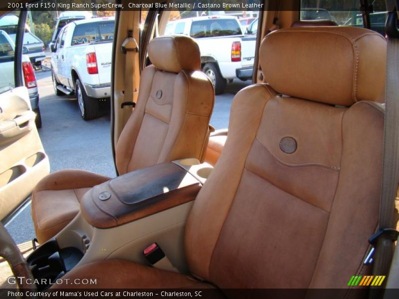 Charcoal Blue Metallic / Castano Brown Leather 2001 Ford F150 King Ranch SuperCrew