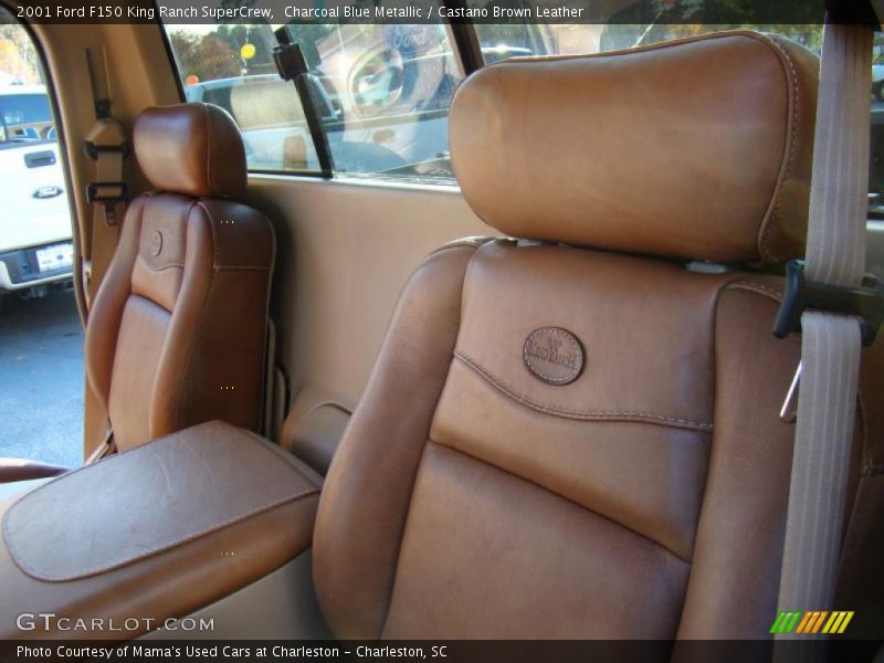 Charcoal Blue Metallic / Castano Brown Leather 2001 Ford F150 King Ranch SuperCrew