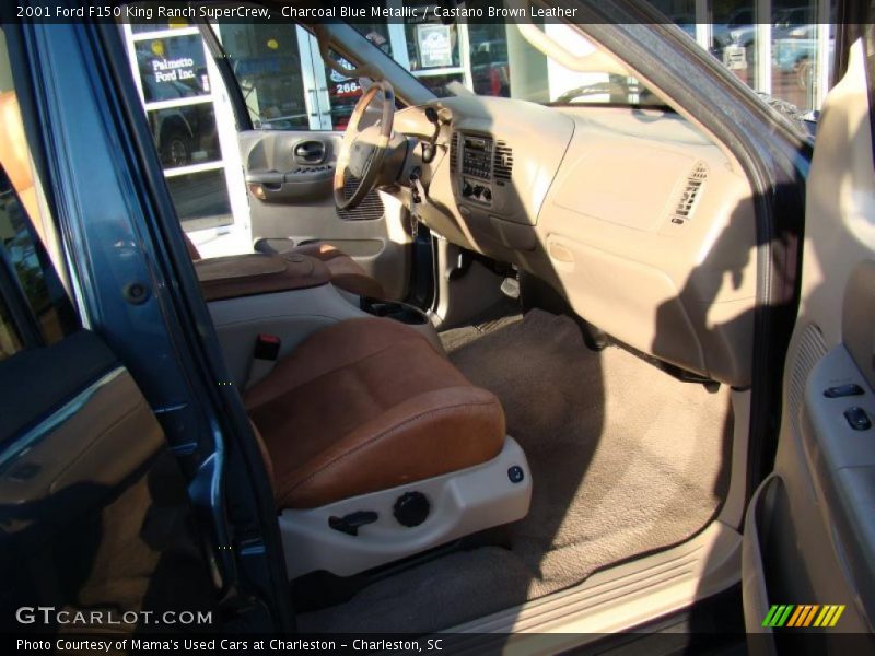 Charcoal Blue Metallic / Castano Brown Leather 2001 Ford F150 King Ranch SuperCrew