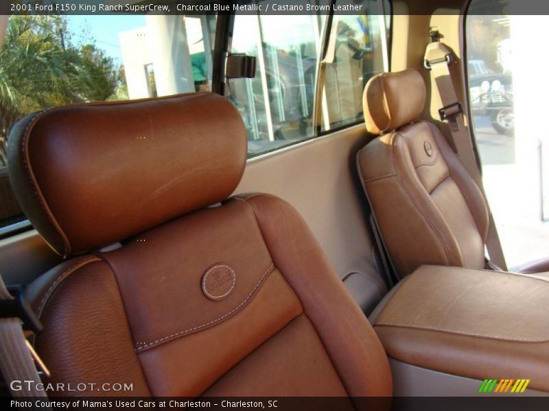 Charcoal Blue Metallic / Castano Brown Leather 2001 Ford F150 King Ranch SuperCrew
