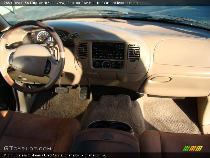 Charcoal Blue Metallic / Castano Brown Leather 2001 Ford F150 King Ranch SuperCrew
