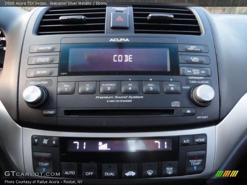Alabaster Silver Metallic / Ebony 2008 Acura TSX Sedan