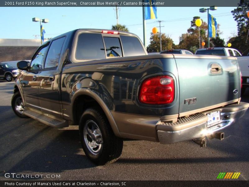 Charcoal Blue Metallic / Castano Brown Leather 2001 Ford F150 King Ranch SuperCrew