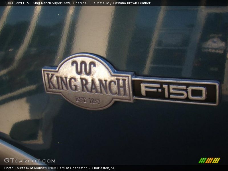 Charcoal Blue Metallic / Castano Brown Leather 2001 Ford F150 King Ranch SuperCrew
