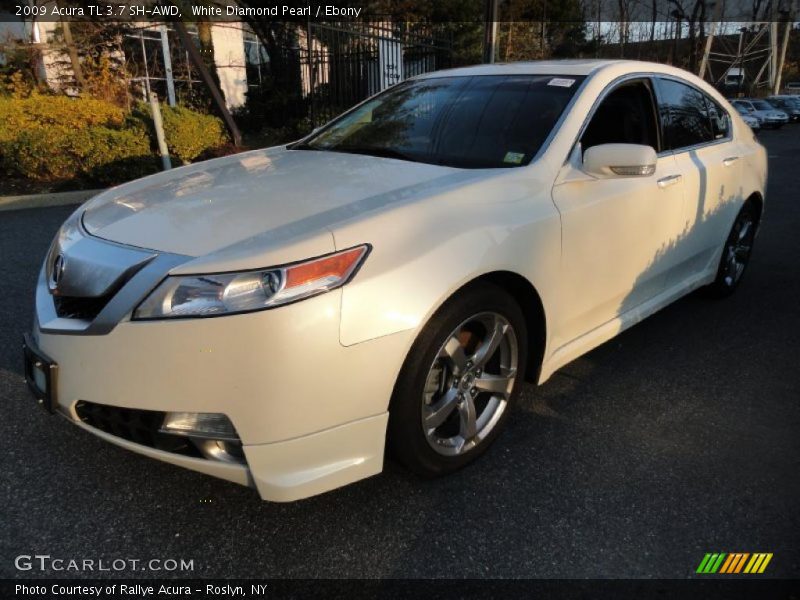 White Diamond Pearl / Ebony 2009 Acura TL 3.7 SH-AWD