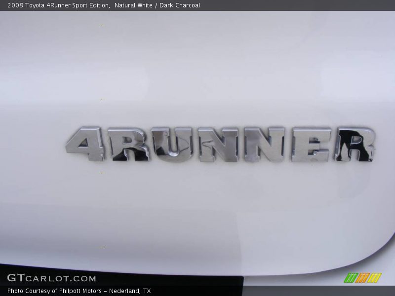 Natural White / Dark Charcoal 2008 Toyota 4Runner Sport Edition