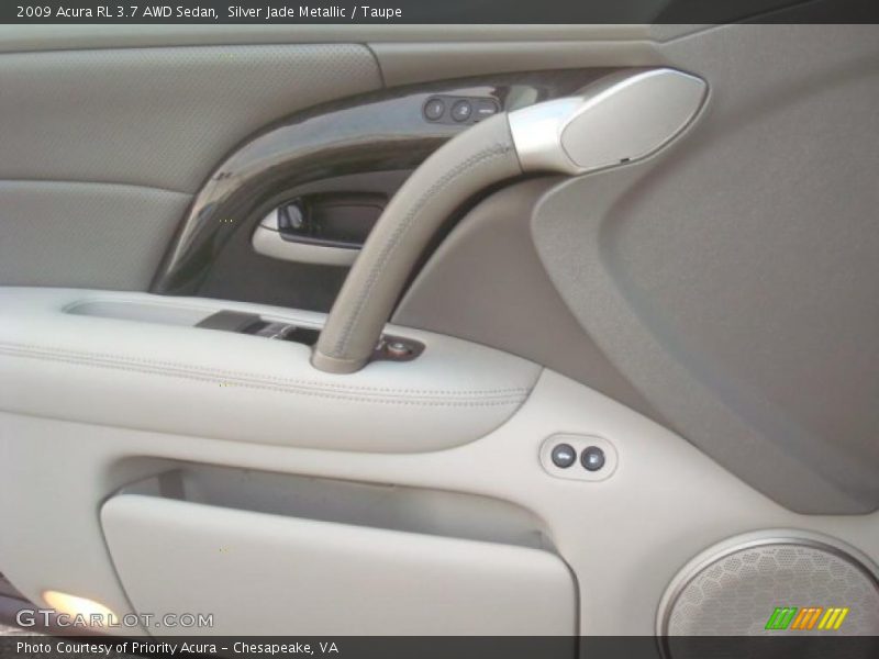 Silver Jade Metallic / Taupe 2009 Acura RL 3.7 AWD Sedan