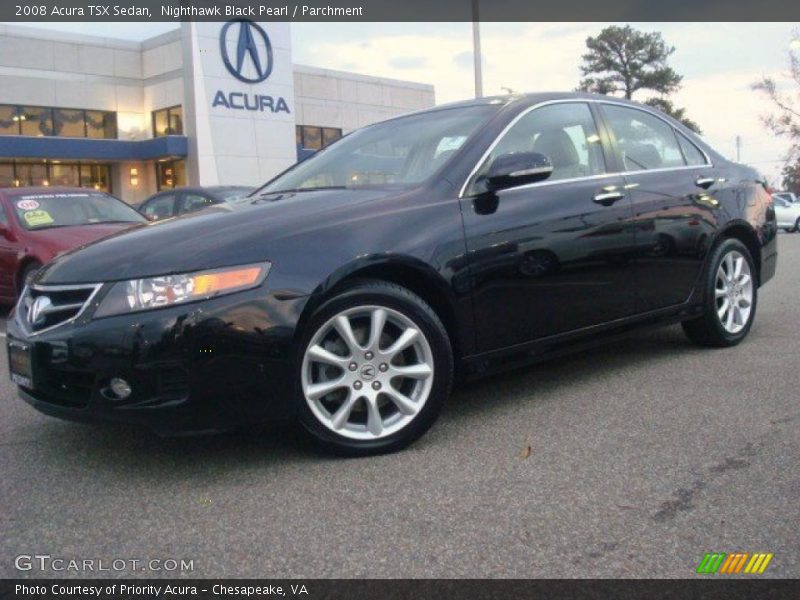 Nighthawk Black Pearl / Parchment 2008 Acura TSX Sedan