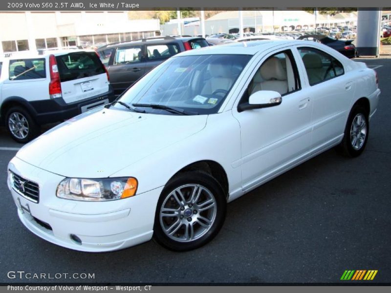 Ice White / Taupe 2009 Volvo S60 2.5T AWD