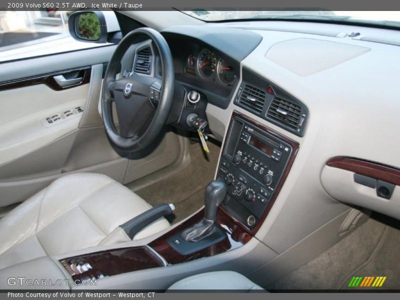 Ice White / Taupe 2009 Volvo S60 2.5T AWD
