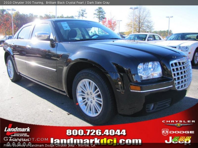 Brilliant Black Crystal Pearl / Dark Slate Gray 2010 Chrysler 300 Touring