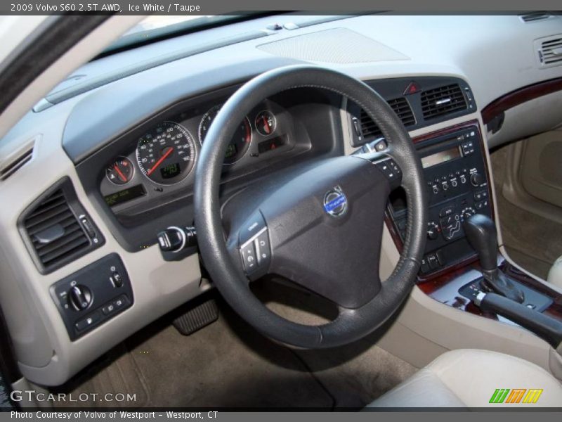 Ice White / Taupe 2009 Volvo S60 2.5T AWD