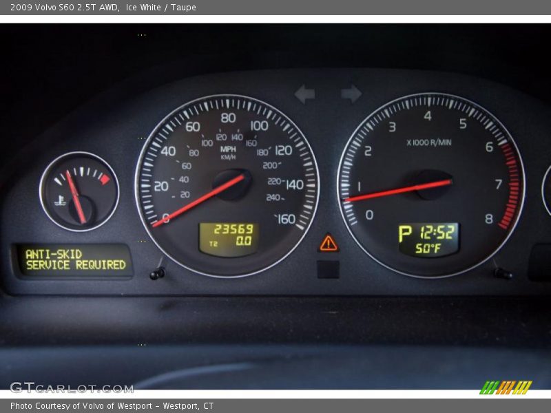 Ice White / Taupe 2009 Volvo S60 2.5T AWD