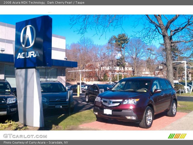 Dark Cherry Pearl / Taupe 2008 Acura MDX Technology