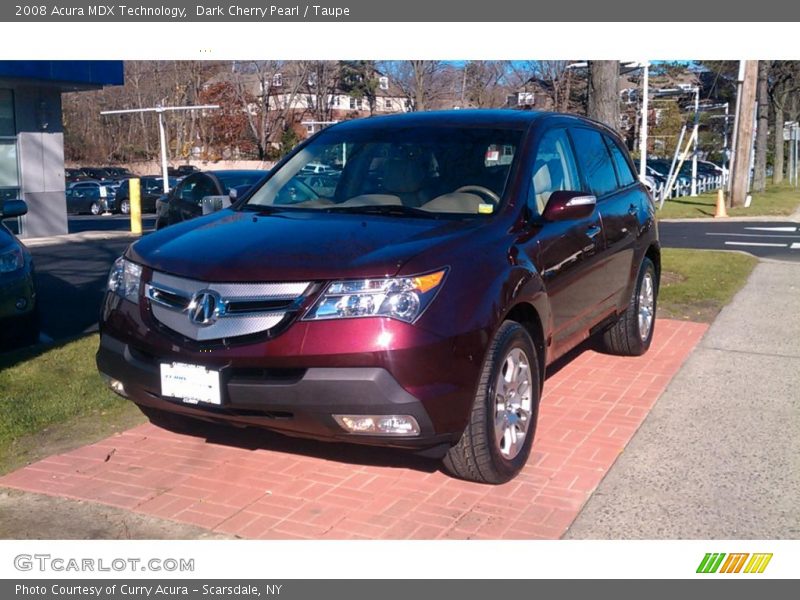 Dark Cherry Pearl / Taupe 2008 Acura MDX Technology