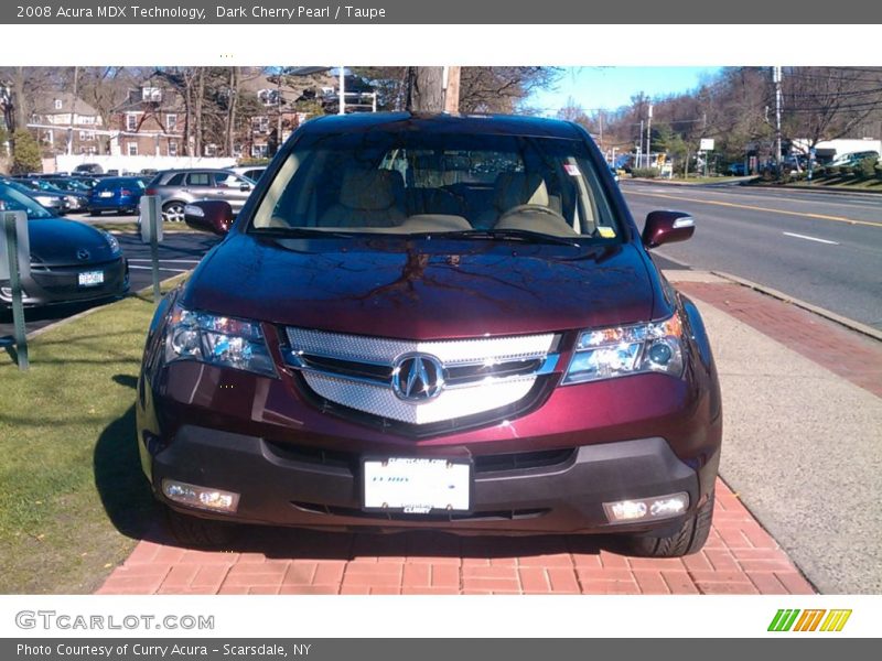 Dark Cherry Pearl / Taupe 2008 Acura MDX Technology
