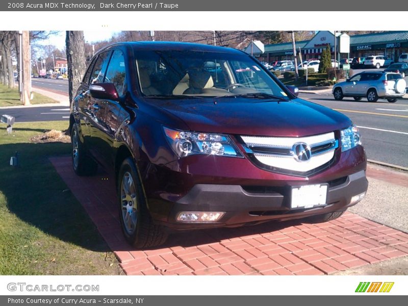 Dark Cherry Pearl / Taupe 2008 Acura MDX Technology