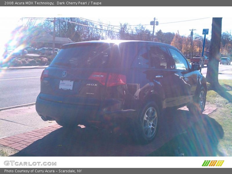 Dark Cherry Pearl / Taupe 2008 Acura MDX Technology