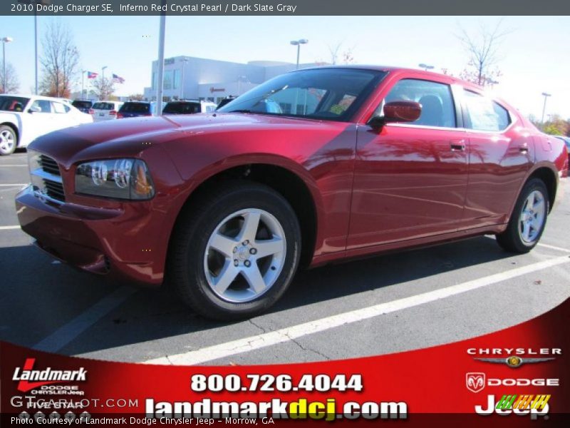 Inferno Red Crystal Pearl / Dark Slate Gray 2010 Dodge Charger SE