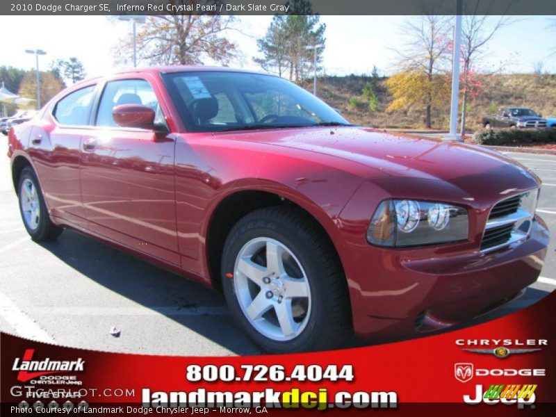 Inferno Red Crystal Pearl / Dark Slate Gray 2010 Dodge Charger SE