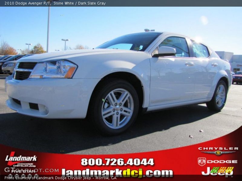 Stone White / Dark Slate Gray 2010 Dodge Avenger R/T