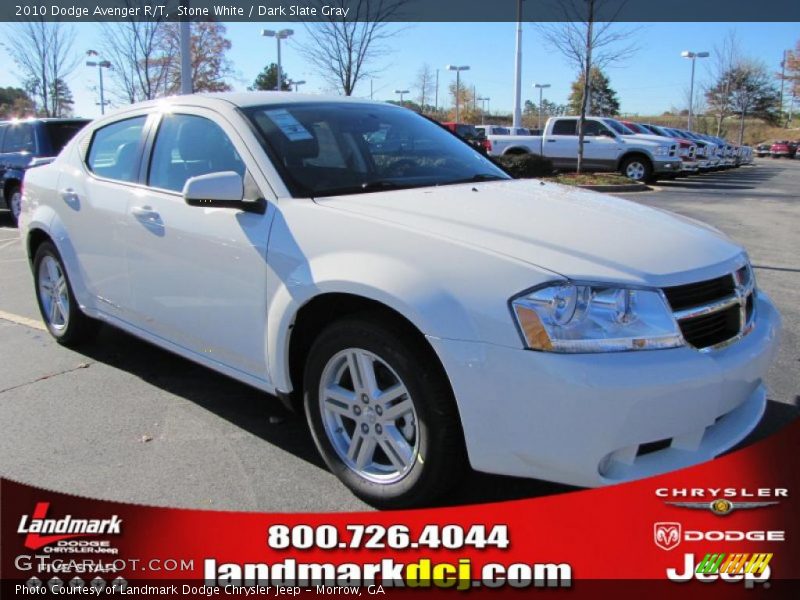 Stone White / Dark Slate Gray 2010 Dodge Avenger R/T