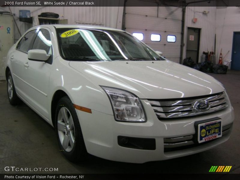 White Suede / Charcoal Black 2008 Ford Fusion SE