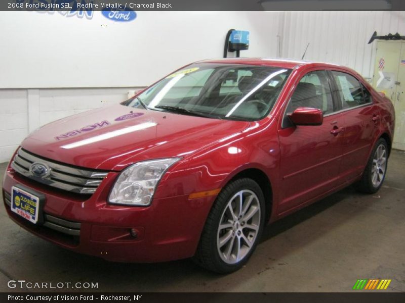 Redfire Metallic / Charcoal Black 2008 Ford Fusion SEL