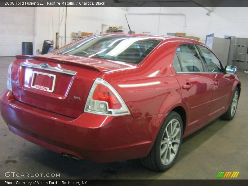 Redfire Metallic / Charcoal Black 2008 Ford Fusion SEL