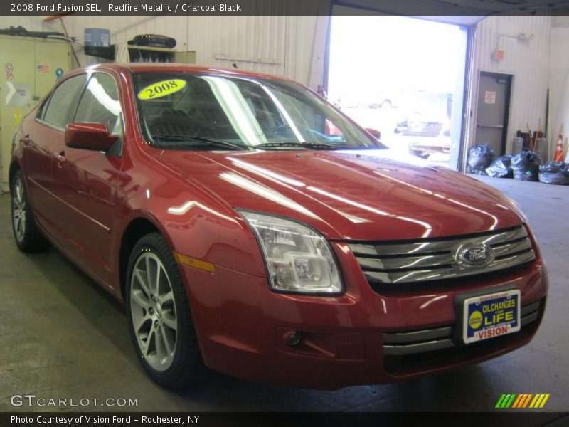 Redfire Metallic / Charcoal Black 2008 Ford Fusion SEL