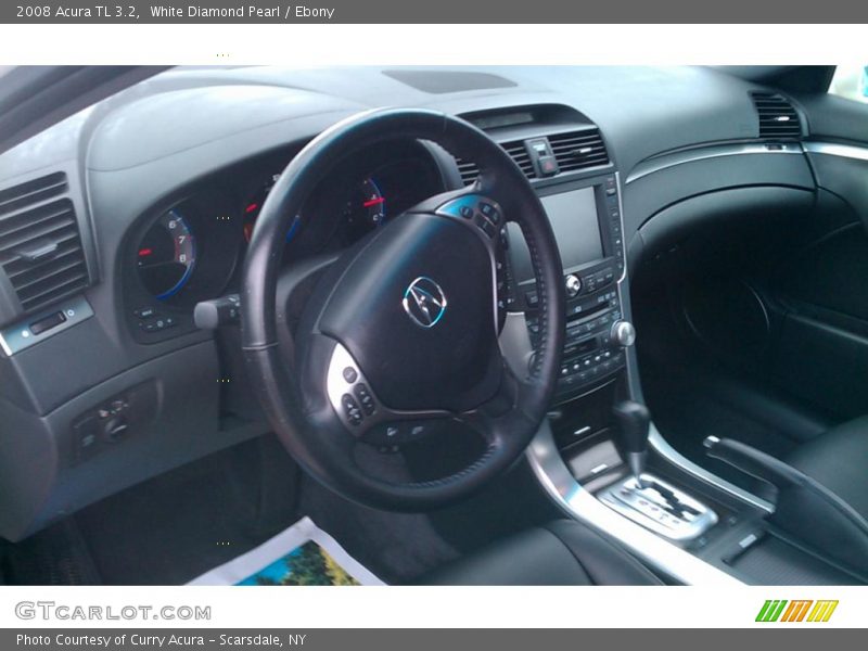 White Diamond Pearl / Ebony 2008 Acura TL 3.2