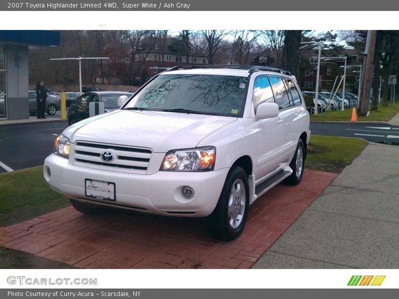 Super White / Ash Gray 2007 Toyota Highlander Limited 4WD