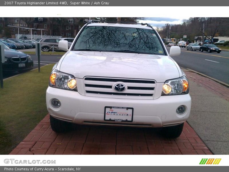 Super White / Ash Gray 2007 Toyota Highlander Limited 4WD