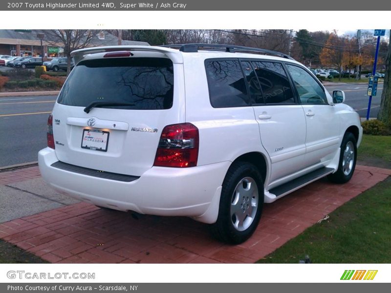 Super White / Ash Gray 2007 Toyota Highlander Limited 4WD