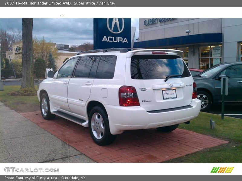 Super White / Ash Gray 2007 Toyota Highlander Limited 4WD