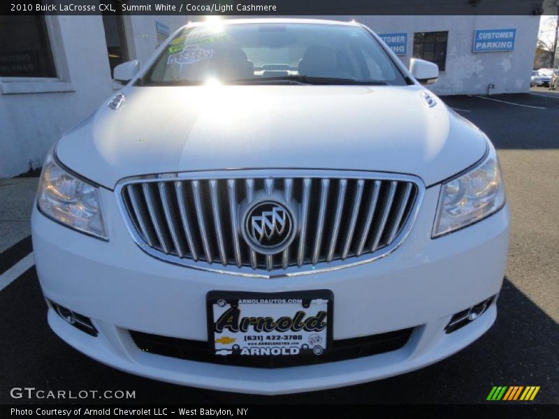 Summit White / Cocoa/Light Cashmere 2010 Buick LaCrosse CXL