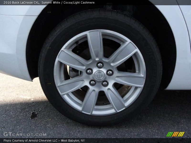 Summit White / Cocoa/Light Cashmere 2010 Buick LaCrosse CXL