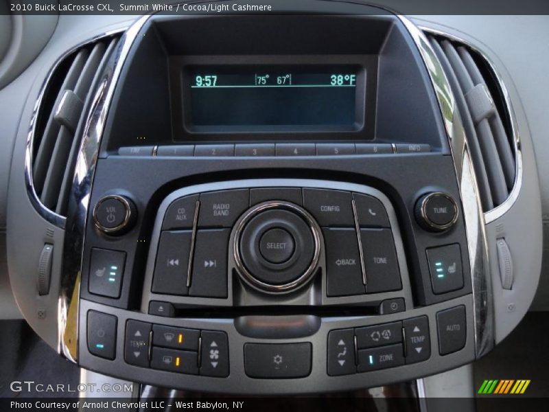 Summit White / Cocoa/Light Cashmere 2010 Buick LaCrosse CXL