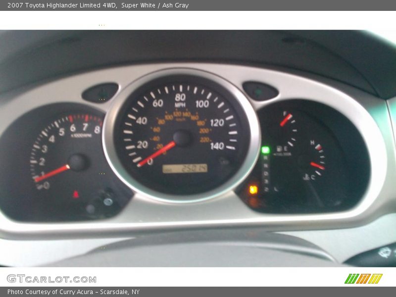 Super White / Ash Gray 2007 Toyota Highlander Limited 4WD
