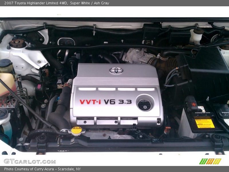 Super White / Ash Gray 2007 Toyota Highlander Limited 4WD