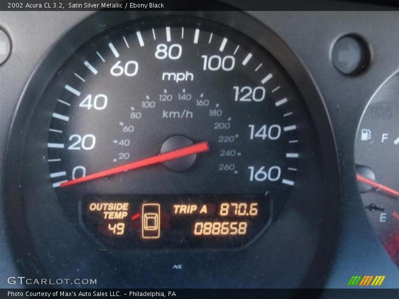 Satin Silver Metallic / Ebony Black 2002 Acura CL 3.2