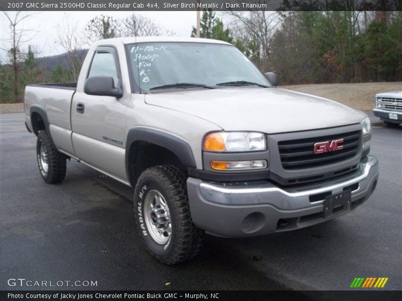 Silver Birch Metallic / Dark Titanium 2007 GMC Sierra 2500HD Classic Regular Cab 4x4