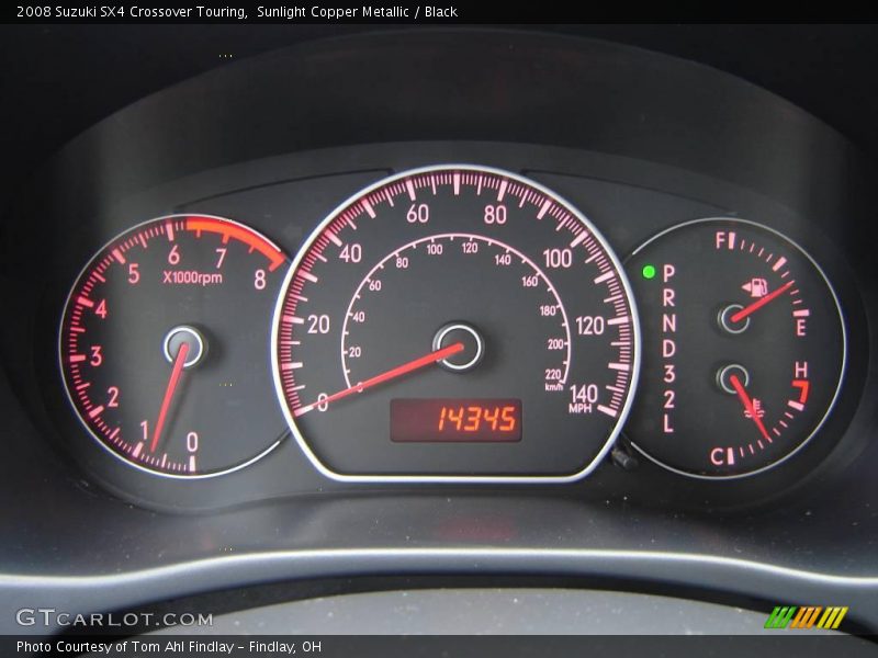Sunlight Copper Metallic / Black 2008 Suzuki SX4 Crossover Touring